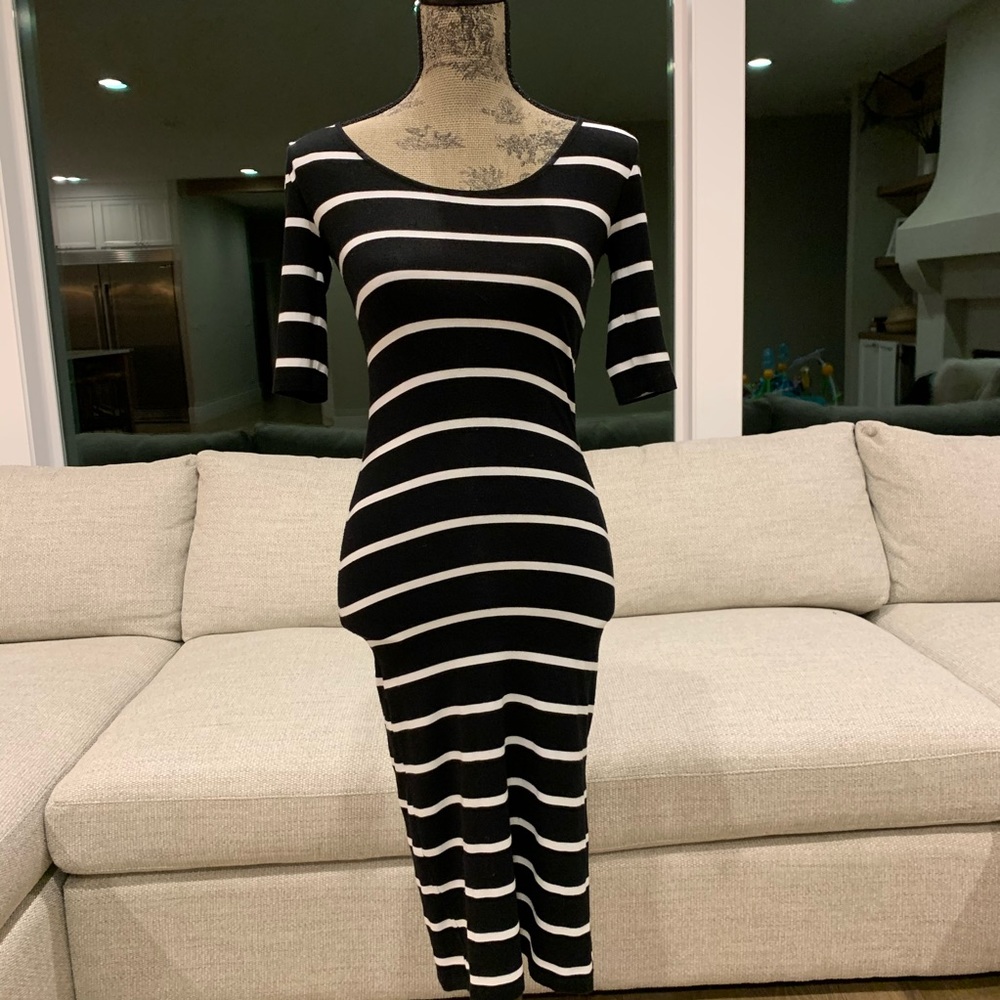 Black and white casual dress